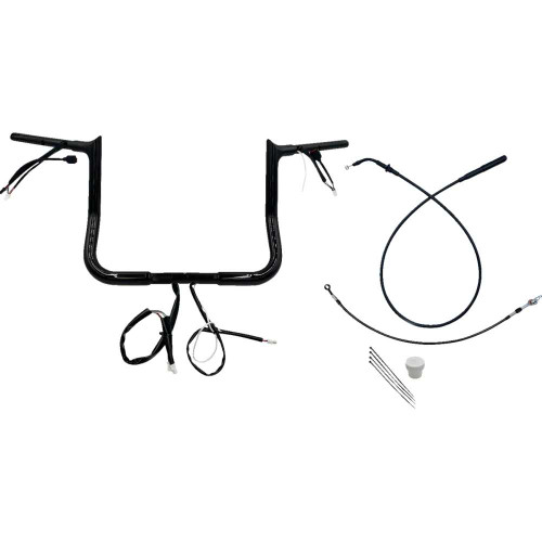 FAT BAGGERS INC. 949012-B Fat Baggers Inc. 1-1/4" Ez Install Pointed Top Handlebar - 12" - Black 949012-B