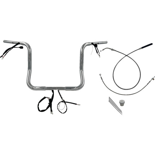 Fat Baggers Inc. 1-1/4" Ez Install Round Top Handlebar - 14" - Chrome 939014