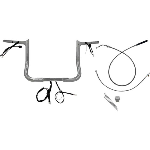 FAT BAGGERS INC. 949012 Fat Baggers Inc. 1-1/4" Ez Install Pointed Top Handlebar - 12" - Chrome 949012