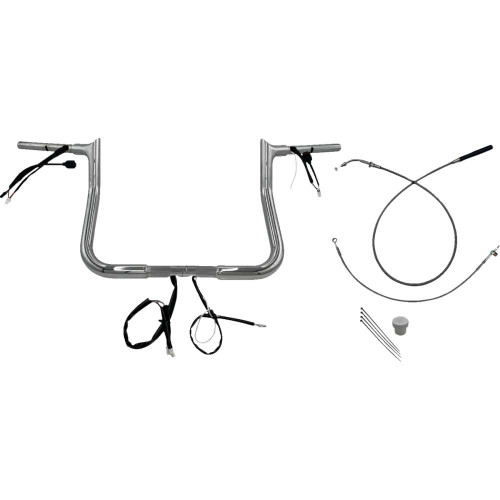 FAT BAGGERS INC. 949011 Fat Baggers Inc. 1-1/4" Ez Install Pointed Top Handlebar - 11" - Chrome 949011