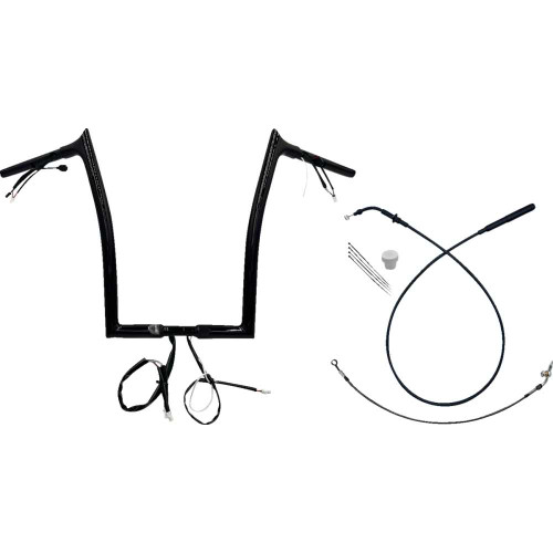 FAT BAGGERS INC. 949916-B Fat Baggers Inc. 1-1/4" Ez Install Pointed Top Handlebar - 16" - Black 949916-B