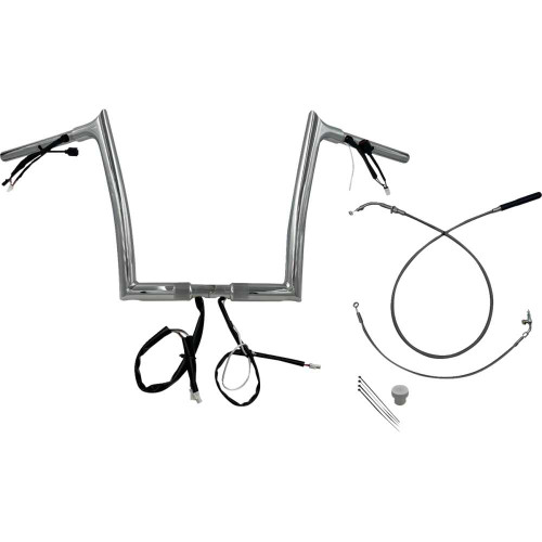 FAT BAGGERS INC. 949912 Fat Baggers Inc. 1-1/4" Ez Install Pointed Top Handlebar - 12" - Chrome 949912