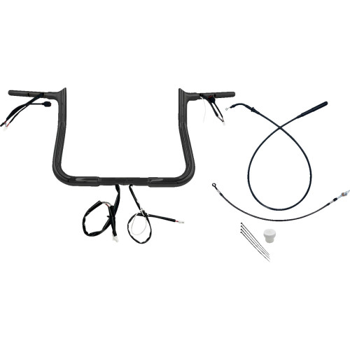 Fat Baggers Inc. 1-1/4" Ez Install Pointed Top Handlebar - 11" - Black 949011-B