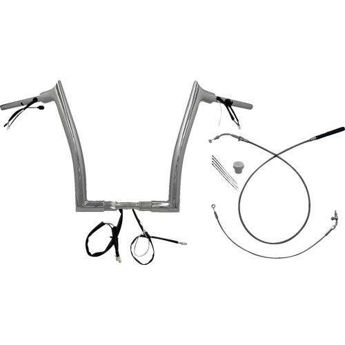 FAT BAGGERS INC. 849914 Fat Baggers Inc. 1-1/2" Ez Install Pointed Top Handlebar - 14" - Chrome 849914