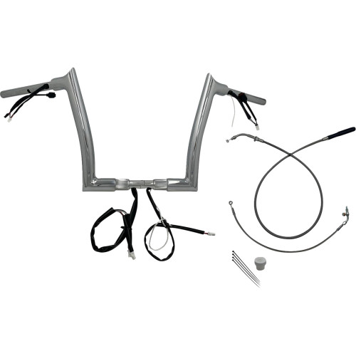 Fat Baggers Inc. 1-1/2" Ez Install Pointed Top Handlebar - 12" - Chrome 849912