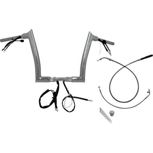 FAT BAGGERS INC. 849912 Fat Baggers Inc. 1-1/2" Ez Install Pointed Top Handlebar - 12" - Chrome 849912