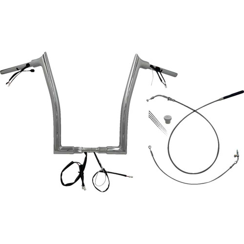 FAT BAGGERS INC. 849916 Fat Baggers Inc. 1-1/2" Ez Install Pointed Top Handlebar - 16" - Chrome 849916