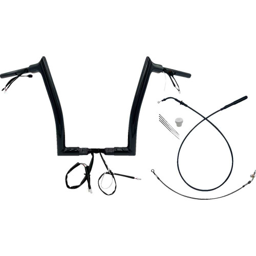 FAT BAGGERS INC. 849914-B Fat Baggers Inc. 1-1/2" Ez Install Pointed Top Handlebar - 14" - Black 849914-B