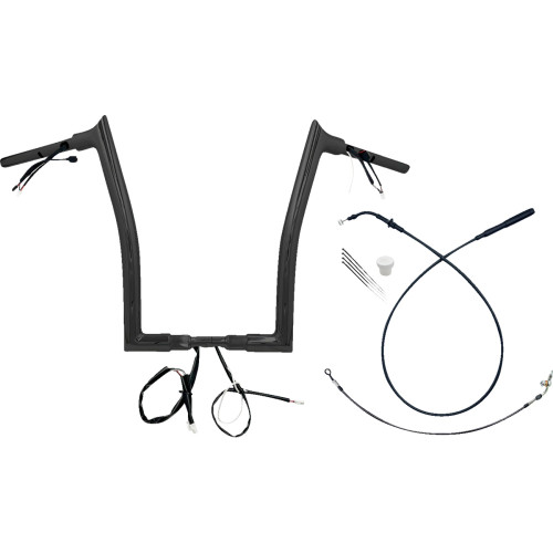 Fat Baggers Inc. 1-1/2" Ez Install Pointed Top Handlebar - 16" - Black 849916-B