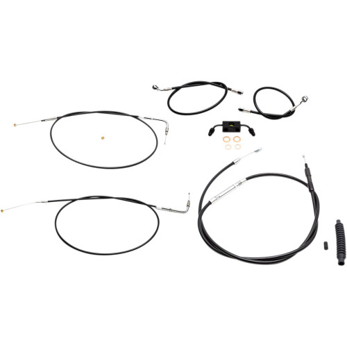 La Choppers Handlebar Cable/Brake Line Kit - 12" - 14" Ape Hanger Handlebars - Black Vinyl La-8231Kt-13B La Choppers Handlebar Cable/Brake Line Kit - 12" - 14" Ape Hanger Handlebars - Black Vinyl La-8231Kt-13B