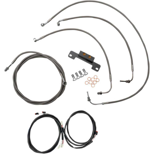 LA CHOPPERS LA-8055KT3-13 La Choppers Complete Plug-And-Play Cable Kit - 12" - 14" Handlebars - '17-'19 Touring - Stainless La-8055Kt3-13