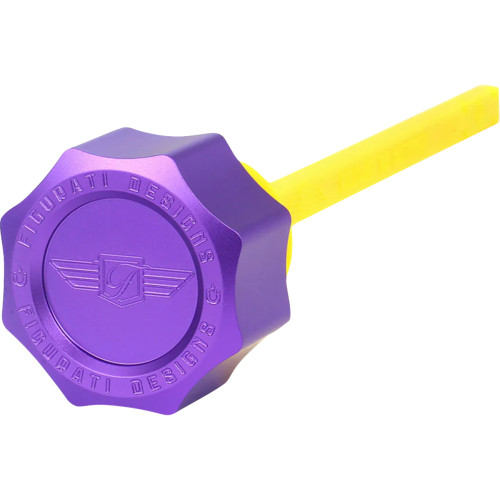 Figurati Designs Performance Magnetic Oil Dipstick - Curved - Purple - M8 Touring/Trike Fdp01-M8Sm-P Figurati Designs Performance Magnetic Oil Dipstick - Curved - Purple - M8 Touring/Trike Fdp01-M8Sm-P