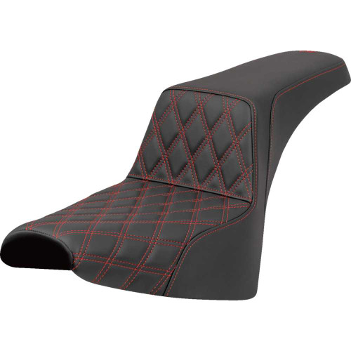 SADDLEMEN 818-30-17204 Saddlemen Step-Up Seat - Front Lattice Stitch - Red Stitch - Fxst/Fxbb '18-'25 818-30-17204