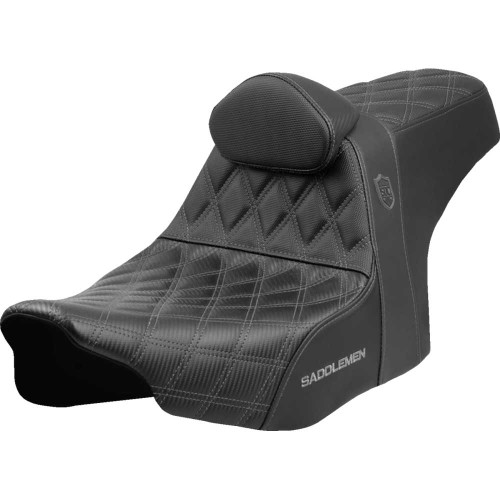 SADDLEMEN SC82307DB2 Saddlemen Pro Series Sdc Performance Seat - Gray Stitching - W/ Backrest - Flt/Flh '23-'25 Sc82307Db2