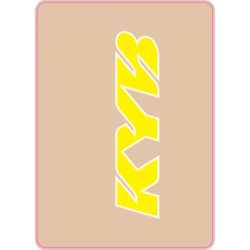 D'Cor Visuals Upper Fork Decal - Kyb - Yellow 40-80-133