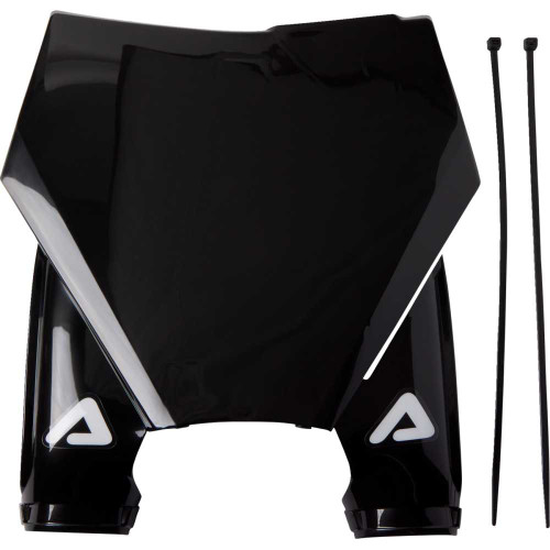 ACERBIS 2983160001 Acerbis Raptor 2 Number Plate - Black/White 2983160001