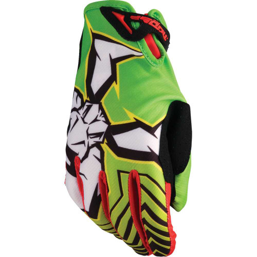 MOOSE RACING 33308111 Agroid Pro Gloves - Green/Red - Large 3330-8111
