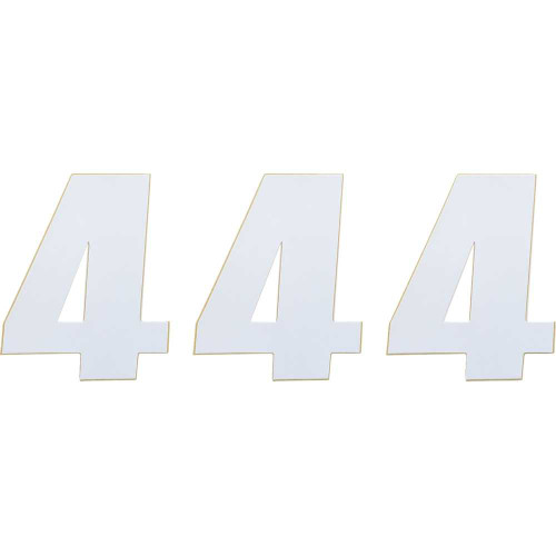 MOOSE RACING 80004 Moose Racing Race Number 4 - White - 4.5" 80004