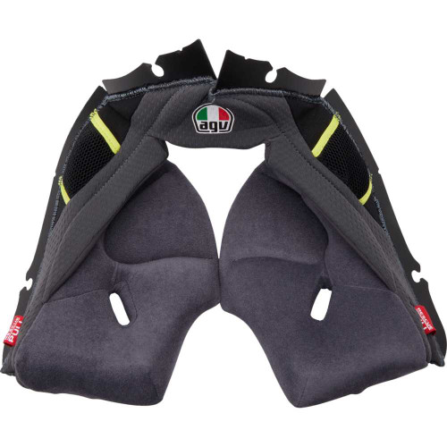 AGV 20185000564992X Agv Pista Gp Rr Cheek Pads - Gray/Yellow - 2Xl 20185000564992X