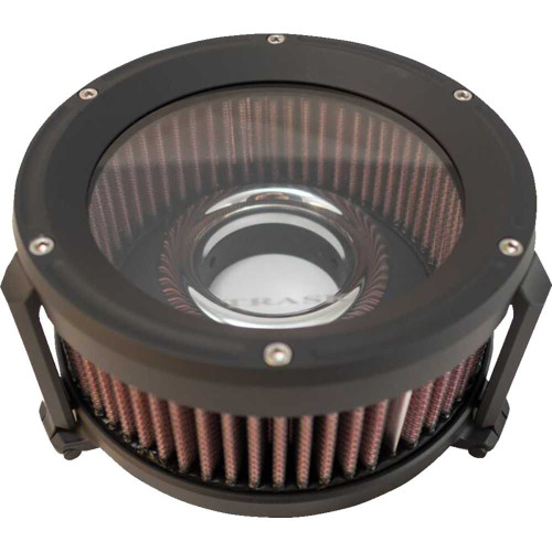 TRASK TM1021BK Trask Assault Charge High-Flow Air Cleaner - Flat Black Tm-1021Bk