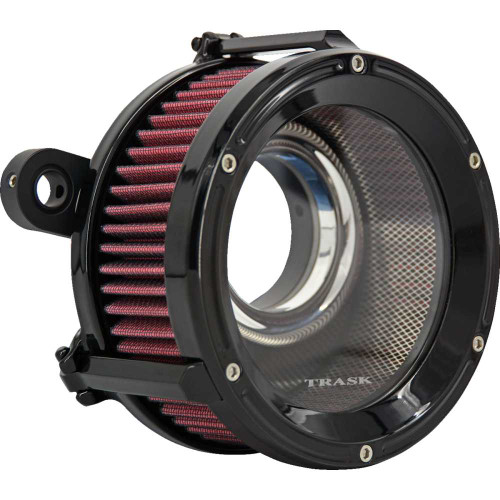 TRASK TM1020GBK Trask Assault Charge High-Flow Air Cleaner - Gloss Black Tm-1020Gbk