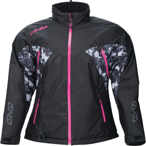 ARCTIVA 3121-0851 Arctiva Women'S Pivot 7 Jacket - Black/Camo Gray/Pink - 2Xl
