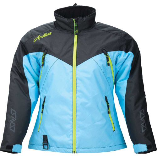 ARCTIVA 3121-0840 Arctiva Women'S Pivot 7 Jacket - Black/Light Blue - Small