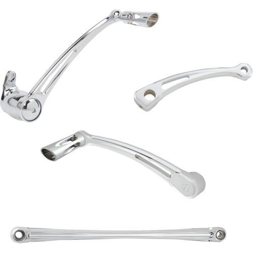 Arlen Ness Deep Cut Foot Control Kit W/ Toe Shifter - Chrome 420-109