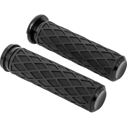 Arlen Ness Grips - Diamond - Tbw - Black 500-007 Arlen Ness Grips - Diamond - Tbw - Black 500-007