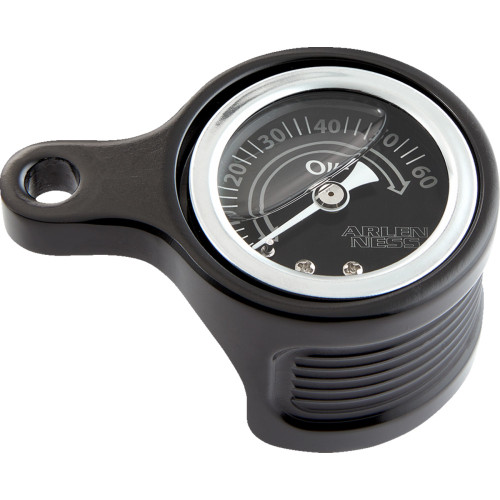 Arlen Ness Oil Pressure Gauge Kit - Method - Black Anodized 610-101