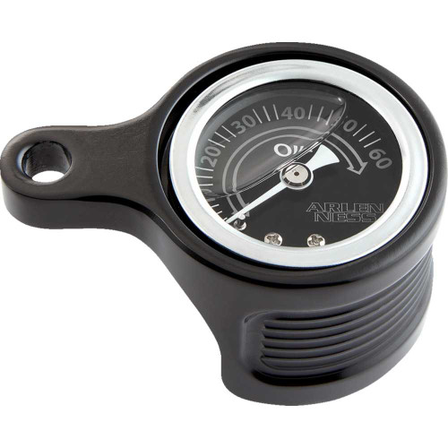 ARLEN NESS 610101 Arlen Ness Oil Pressure Gauge Kit - Method - Black Anodized 610-101