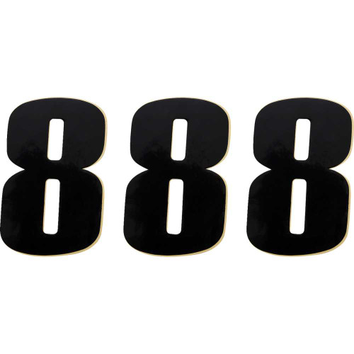 MOOSE RACING 80018 Moose Racing Race Number 8 - Black - 4.5" 80018