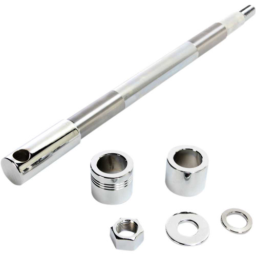 DRAG SPECIALTIES 0214-0953 Drag Specialties Axle Kit - Front - Chrome - '00-'06 Fxst
