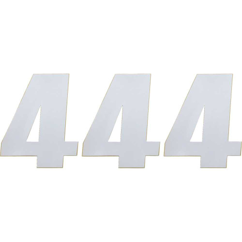 MOOSE RACING 80104 Moose Racing Race Number 4 - White - 6" 80104