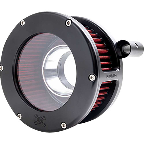 FEULING OIL PUMP CORP. 5444 Ba Air Cleaner Kit - Black/Clear With Red Filter - Twin Cam 5444