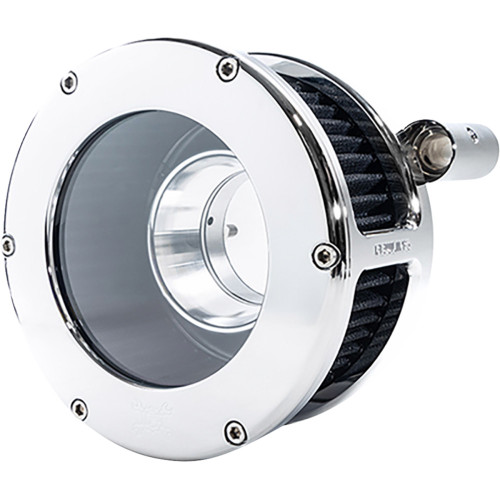 Ba Air Cleaner Kit - Chrome/Clear With Black Filter - Twin Cam 5548