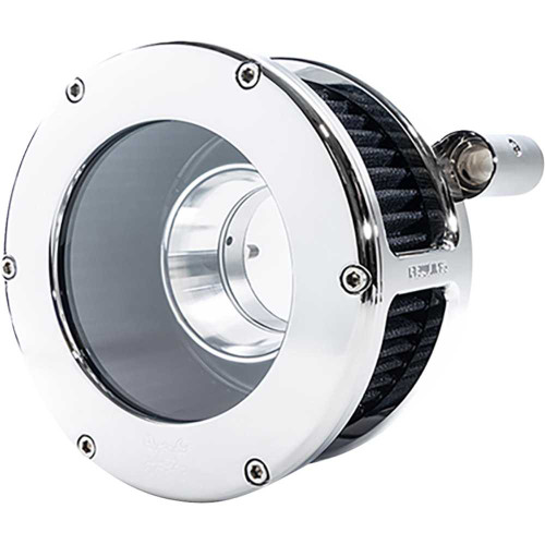 FEULING OIL PUMP CORP. 5548 Ba Air Cleaner Kit - Chrome/Clear With Black Filter - Twin Cam 5548