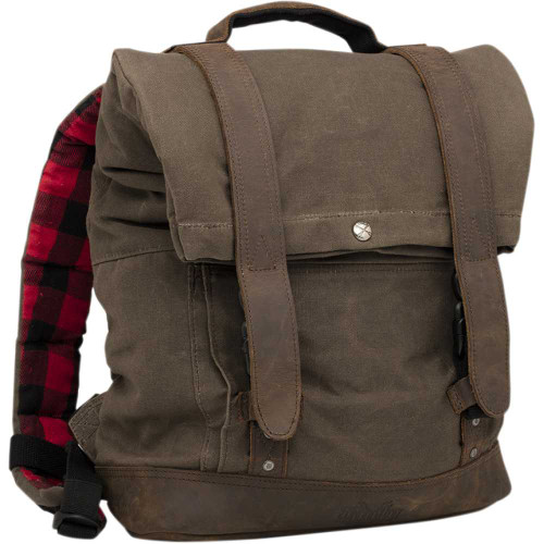 BURLY BRAND B151020D Burly Brand Roll Top Backpack - Dark Oak B15-1020D