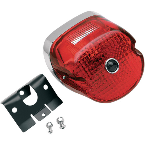 Drag Specialties Taillight - Laydown/Blue Dot - Harley Davidson