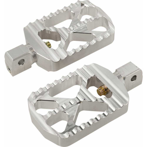 JOKER MACHINE 086465 Bear Claw Footpegs - Silver - Indian 08-646-5