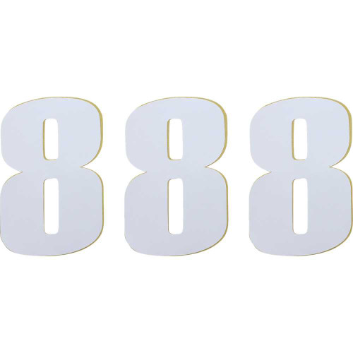 MOOSE RACING 80108 Moose Racing Race Number 8 - White - 6" 80108