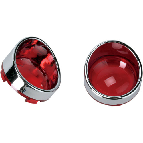 Drag Specialties Visor-Style Bezel/Lenses - Red