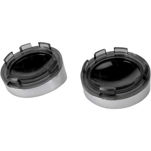 DRAG SPECIALTIES 2020-0402 Drag Specialties Visor-Style Bezel/Lenses - Smoke/Mirror