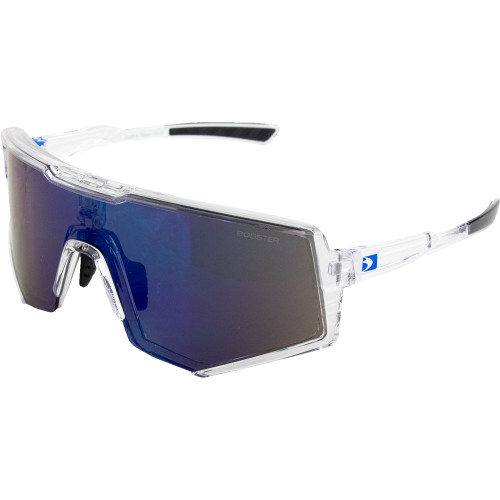 Bobster Sprocket Sunglasses - Crystal Clear - Blue Mirror Bspr01