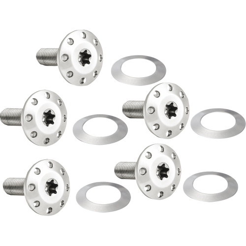 Bolt Kit - Holeshot/Front/Floating/Brake Rotor - Spoke Mount - Polished - 5 Pack 300-906