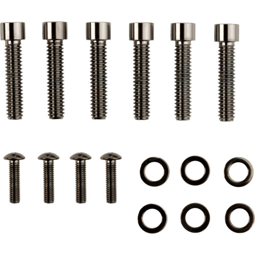 Drag Specialties Bolt Kit - Handlebar - Black/Chrome - Smooth - M8