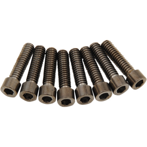 Drag Specialties Bolt Kit - Lifter - Black/Chrome - Smooth - M8