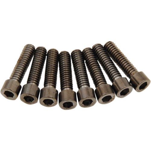 DRAG SPECIALTIES 2401-1020 Drag Specialties Bolt Kit - Lifter - Black/Chrome - Smooth - M8