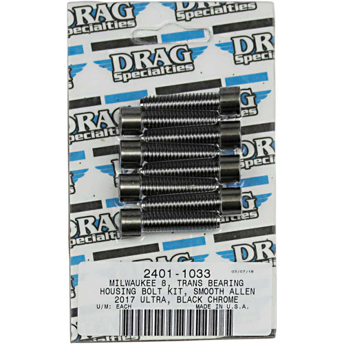 DRAG SPECIALTIES 2401-1033 Drag Specialties Bolt Kit - Transmission Bearing - Smooth - M8
