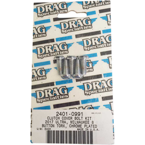 DRAG SPECIALTIES 2401-0991 Drag Specialties Bolt Kit - Clutch - Torx - Chrome - M8